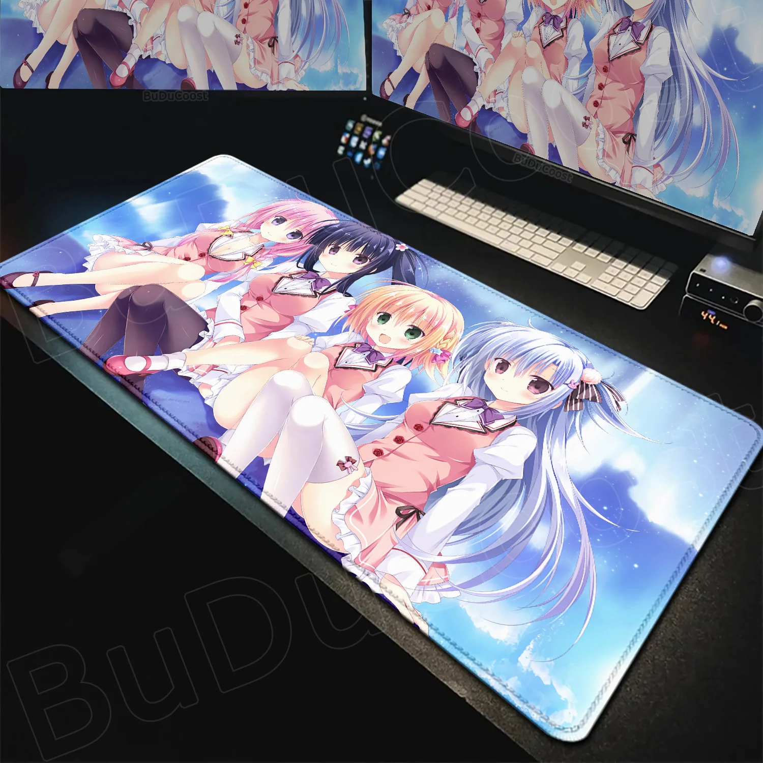 

Amazing Grace Bishoujo Game HD mouse pad Non Slip Base and Stitch 900x400mm Mousepad XXL Carpet Computer Table Surface Office
