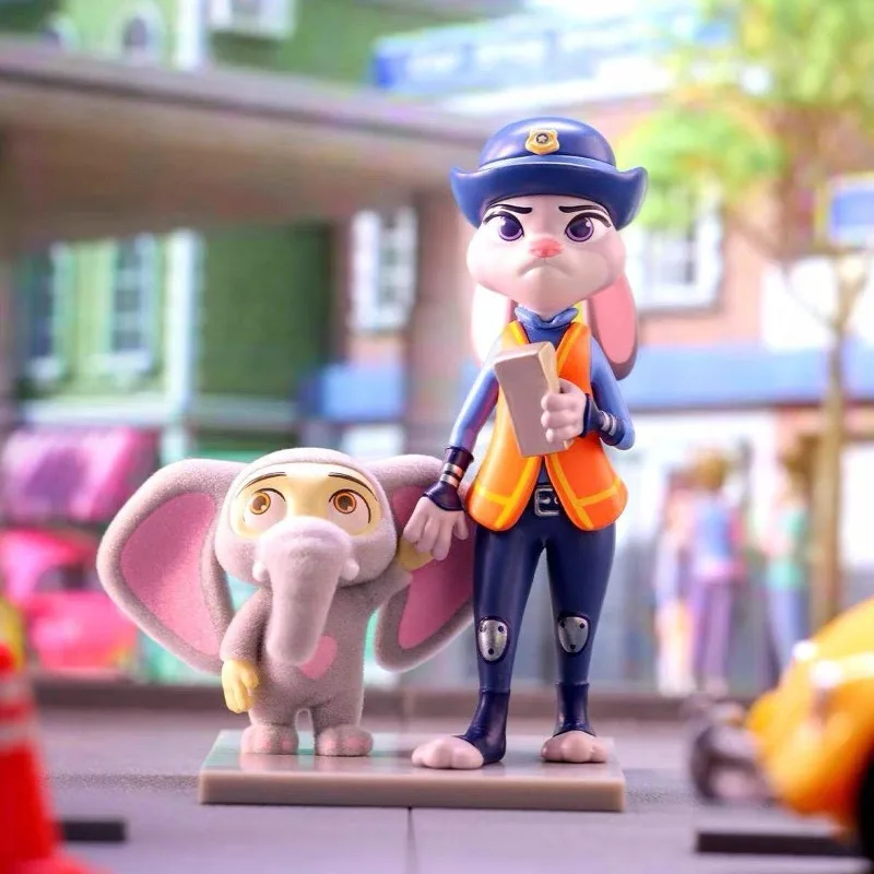 6pcs Disney Zootopia Judy Nick Cartoon Anime Figurines Cute Desktop Decorations Model Toy Gift for Birthday