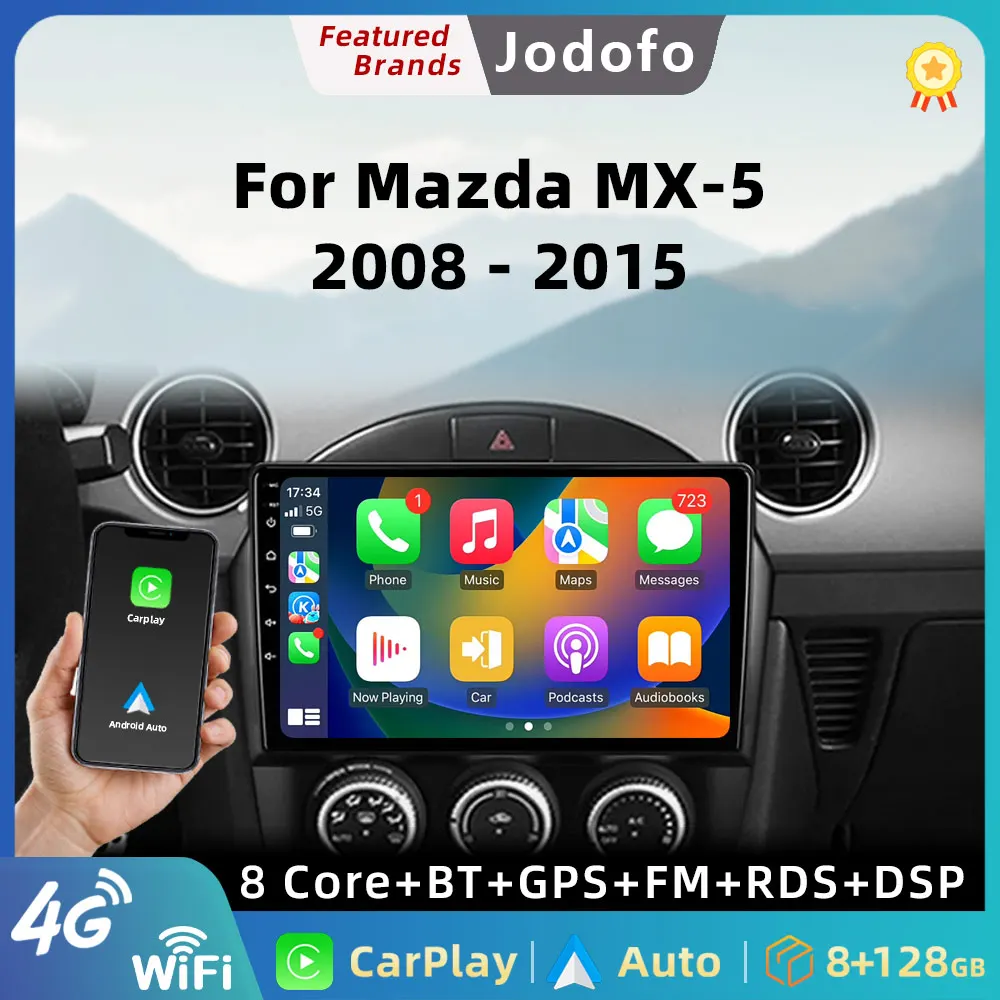 

Jundof Radio for Mazda MX-5 MX5 III 3 NC 2008 - 2015 Wireless CarPlay Android Auto Car Multimedia Player GPS 2 din autoradio