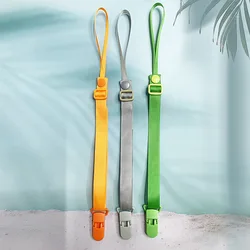 Teething Toys Anti-drop Chain Pacifier Clips Solid Color Rope Webbing Teethers Dummy Nipples Holder Adjustable Cute Newborn