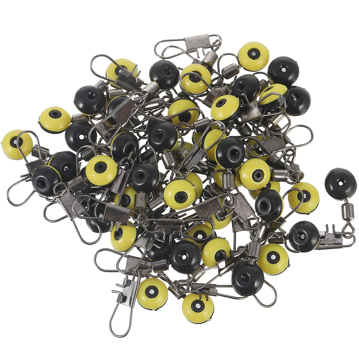 

100pcs Fishing Accessories Slides Yellow Stainless Steel Durable Wide Angle Fishing Tackle Sea Bean Connector