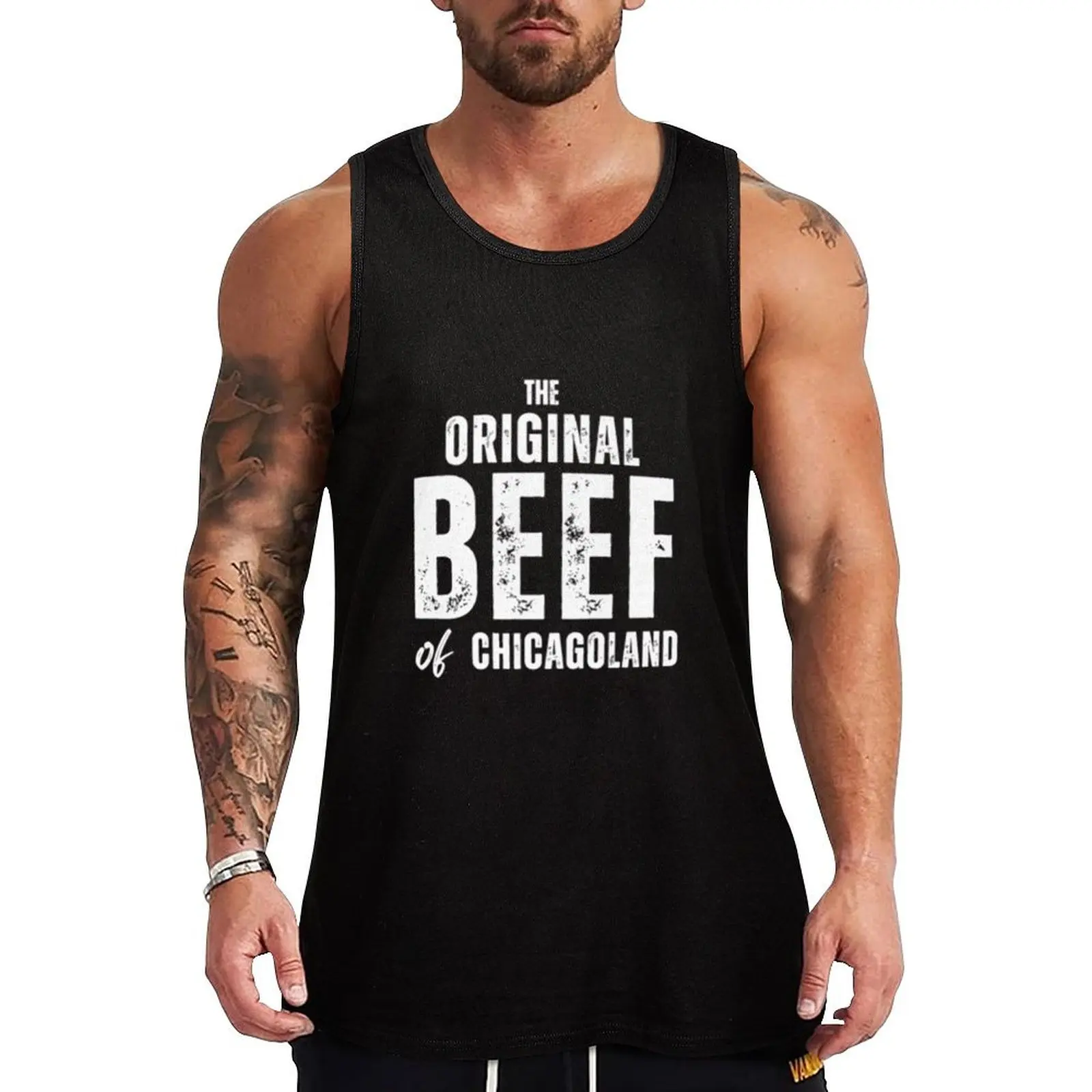 

The Original Beef of Chicagoland Tank Top Cooling Fabric Tank Top Summer Lightweight Sleeveless