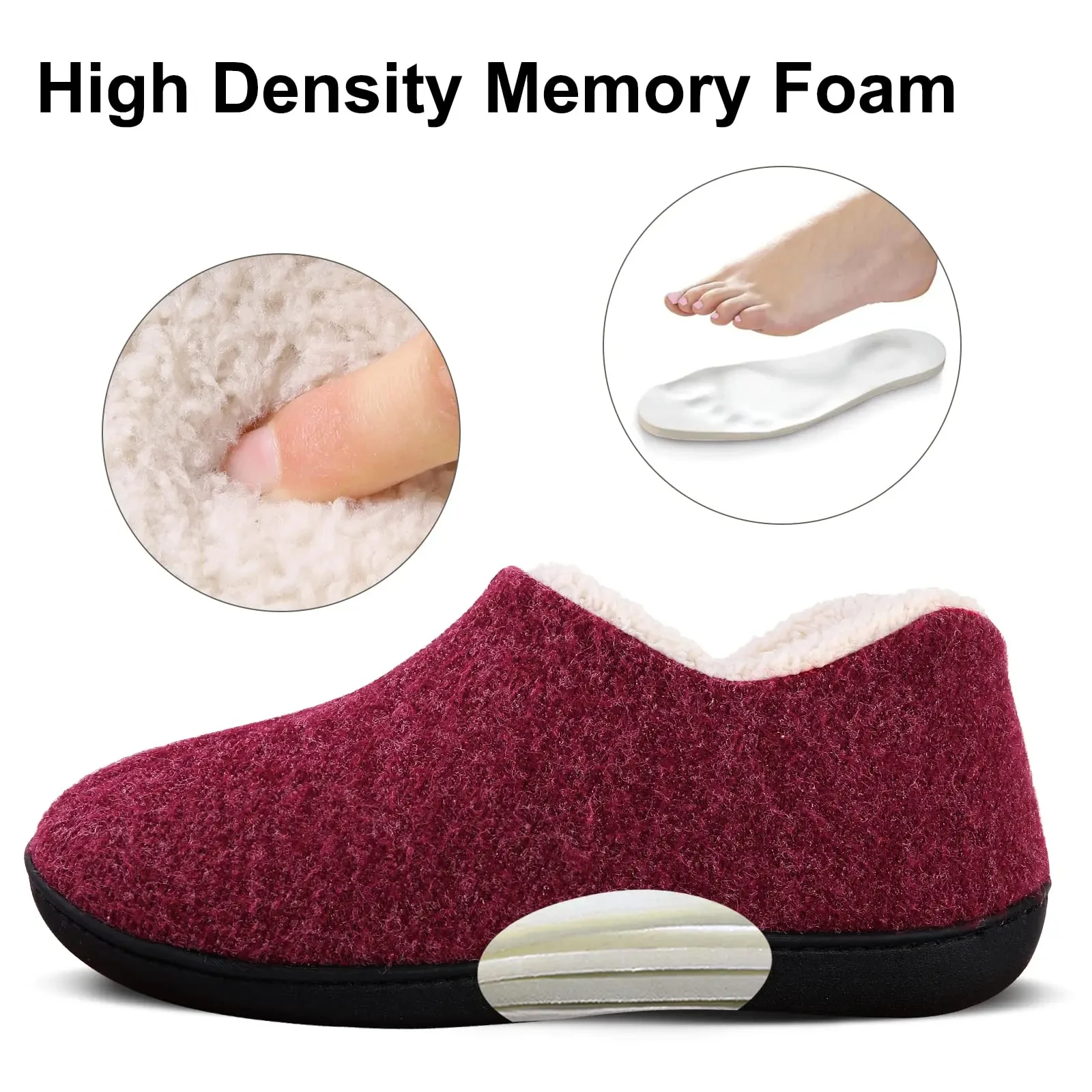 Kidmi Winter Plush Women Shoes Outdoor Antiskid Warm Fur Slippers Indoor Soft Fur Breathable House Slippers Cozy Women Shoes