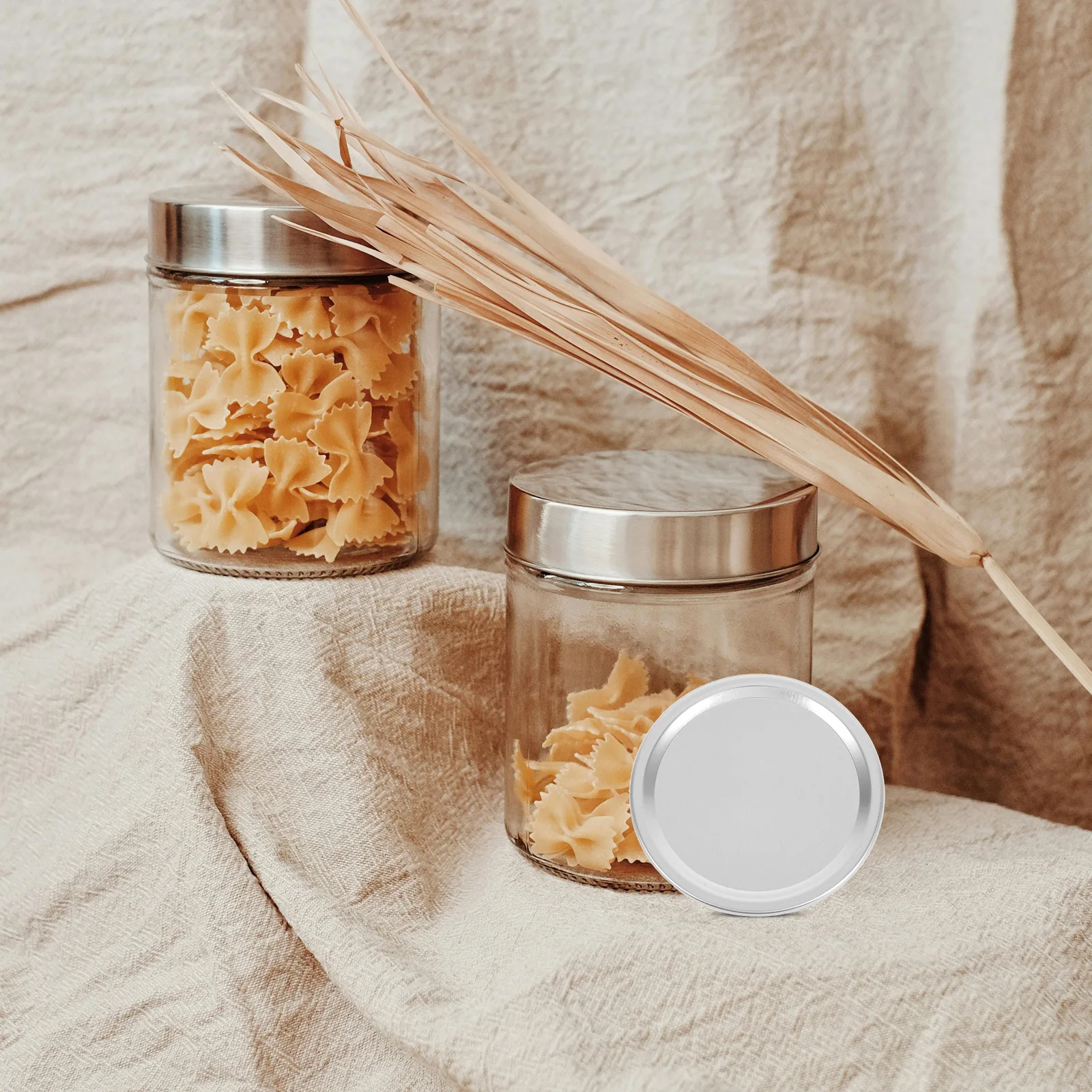 

Alipis 24pcs Jar Lids Tinplate Reusable Canning Caps Regular Mouth Airtight Sealing Storage Covers for Jars Cups