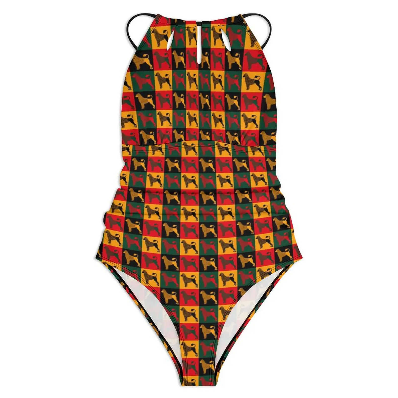 Water Dog Print Swimsuit The Smart Animal Push Up Swimwear One Piece Holiday Swim Bathing Suit Swimsuits Design Beach Outfits