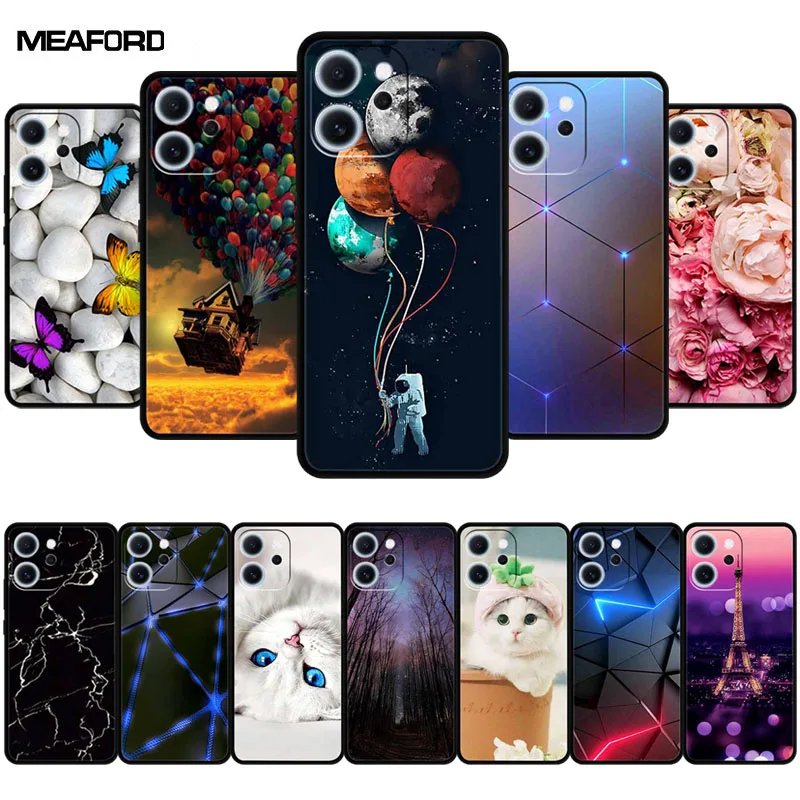 Cartoon Case For Oppo Reno15 F 15F 15 F Back Phone Cover Silicone TPU Soft Protector Reno15F Coque Funda Capa Black Bumper Caese