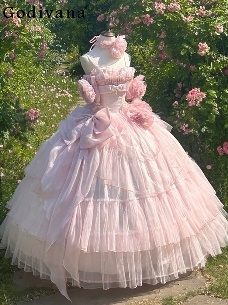 

Elegant Japanese Lolita Wedding Evening Dresses Women's Pink Dress Birthday Princess Dress Bar Mitzvah Dinner Jsk Dresses