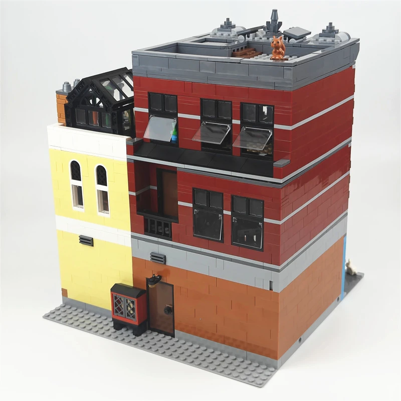 

In Stock Street House Bricks Model 0312 2899PCS Jazz Club Pizzeria Building Blocks Creative Toys Birthday Christmas Gifts 10312