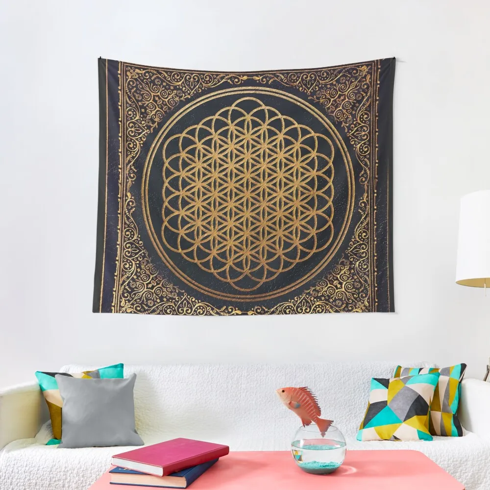 

Flower of Life - BMTH Tapestry Tapete For The Wall Japanese Room Decor Decoration For Home Aesthetic Decoration Tapestry