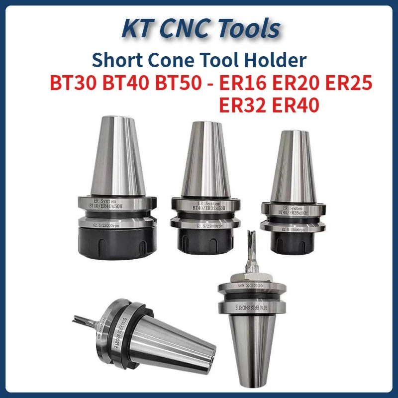 Precision DIN69871 Short Cone Tool Holder SK40 CAT4 BT40 ER32 35L BT30 ER32 Nuts Built inside Collet Chuck for CNC lathe machine