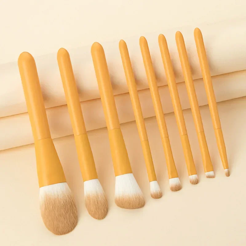 8 pièces/lot pinceaux de maquillage ombre à paupières fond de teint poudre Eyeliner cils lèvres maquillage brosse ensemble maquillage brosse outil