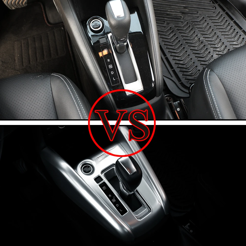 For Nissan Kicks 2017 2018 2019 2020 2021 2022 Gear Shift Panel Frame Sticker Cover ABS Modification Decoration Car Accessories