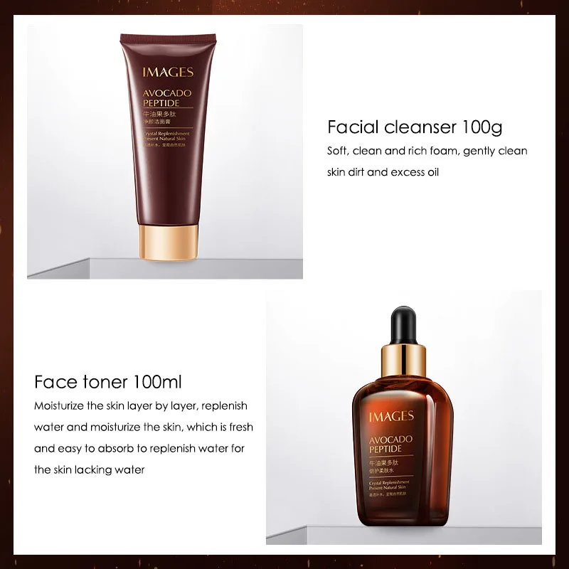 5 قطعة/المجموعة صور الأفوكادو العناية بالبشرة مجموعات الوجه ترطيب كريم وجه مصل منظف للوجه كريم عين منتجات العناية بالبشرة