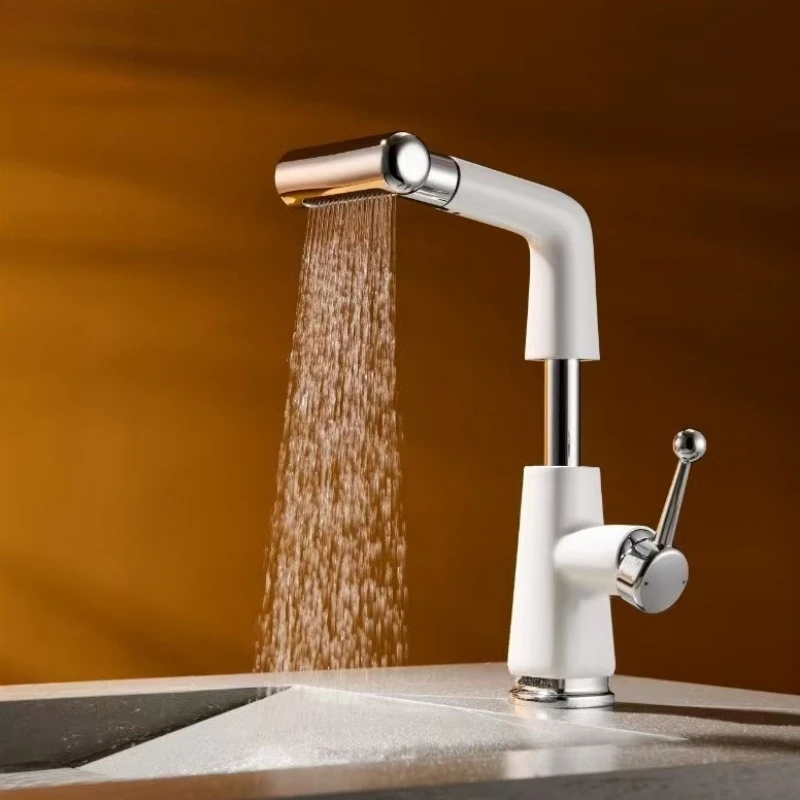 Pull-out sink faucet Household washbasin lifting faucet
