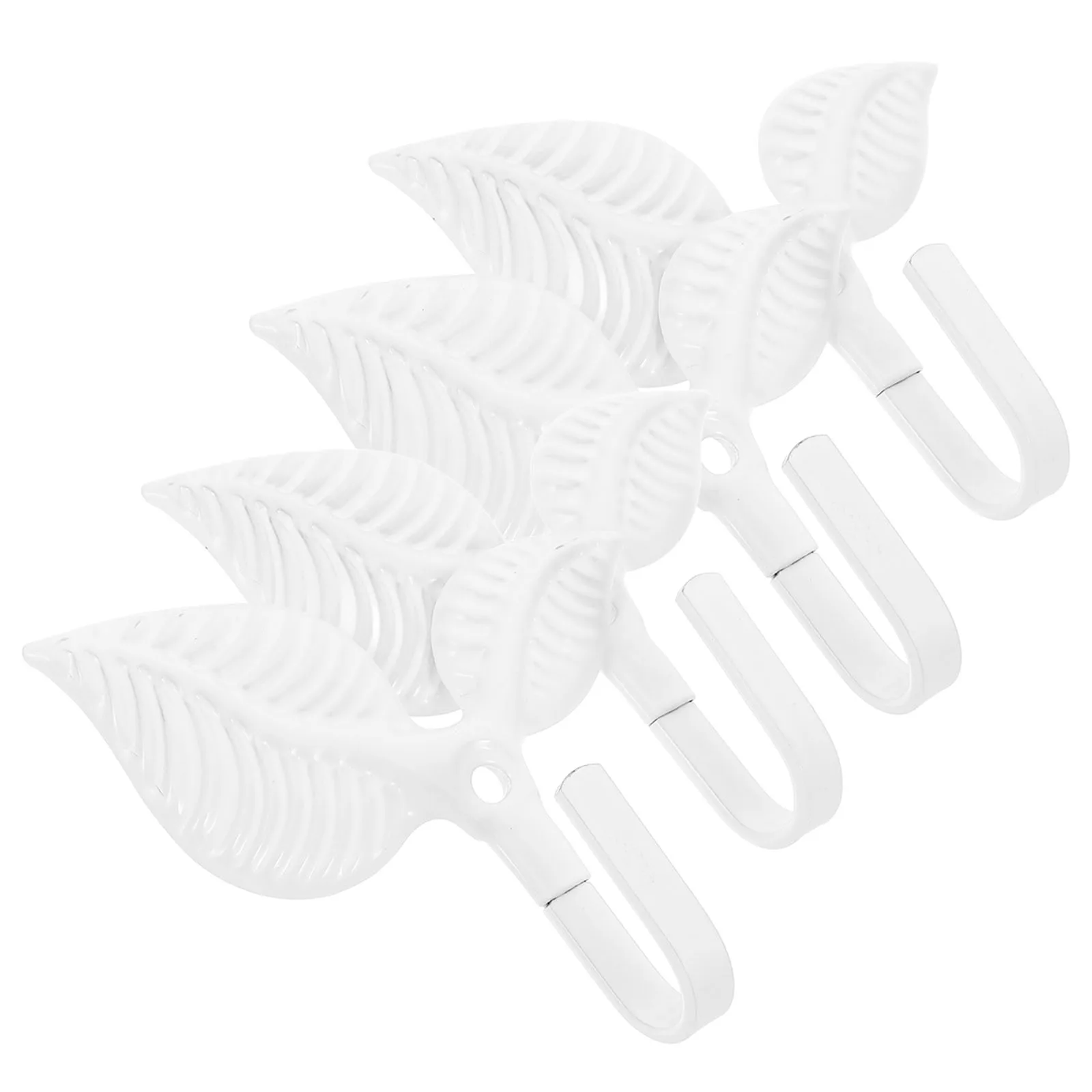 

4 Pcs Leaf Hooks Iron Vintage Wall Decor Coat Hanger Hooks Retro Saving Clothes Hats Bags Towels