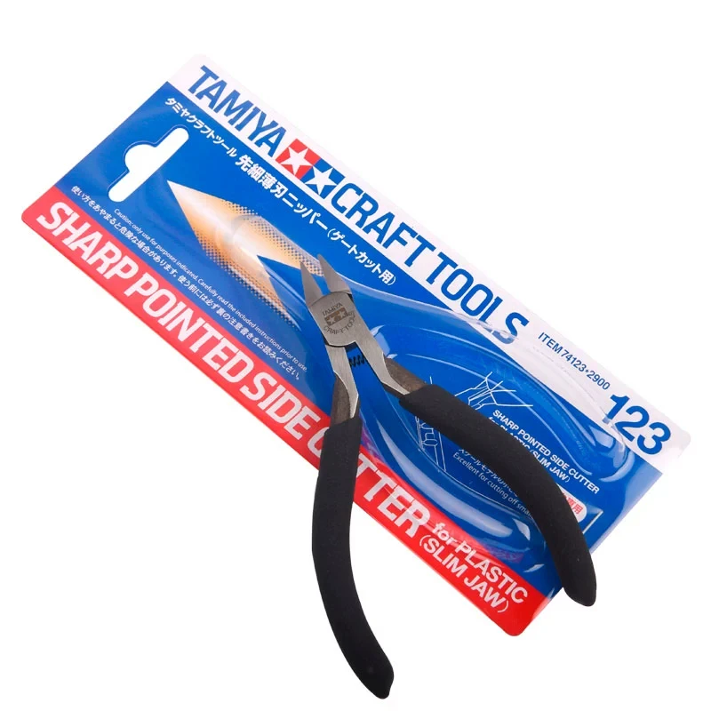 TAMIYA 74035/74123 Sharp Pointed Side Cutter for Plastics Nippers Slim Jaw Diagonal Pliers Thin Blade Model Tool Cutting Nippers