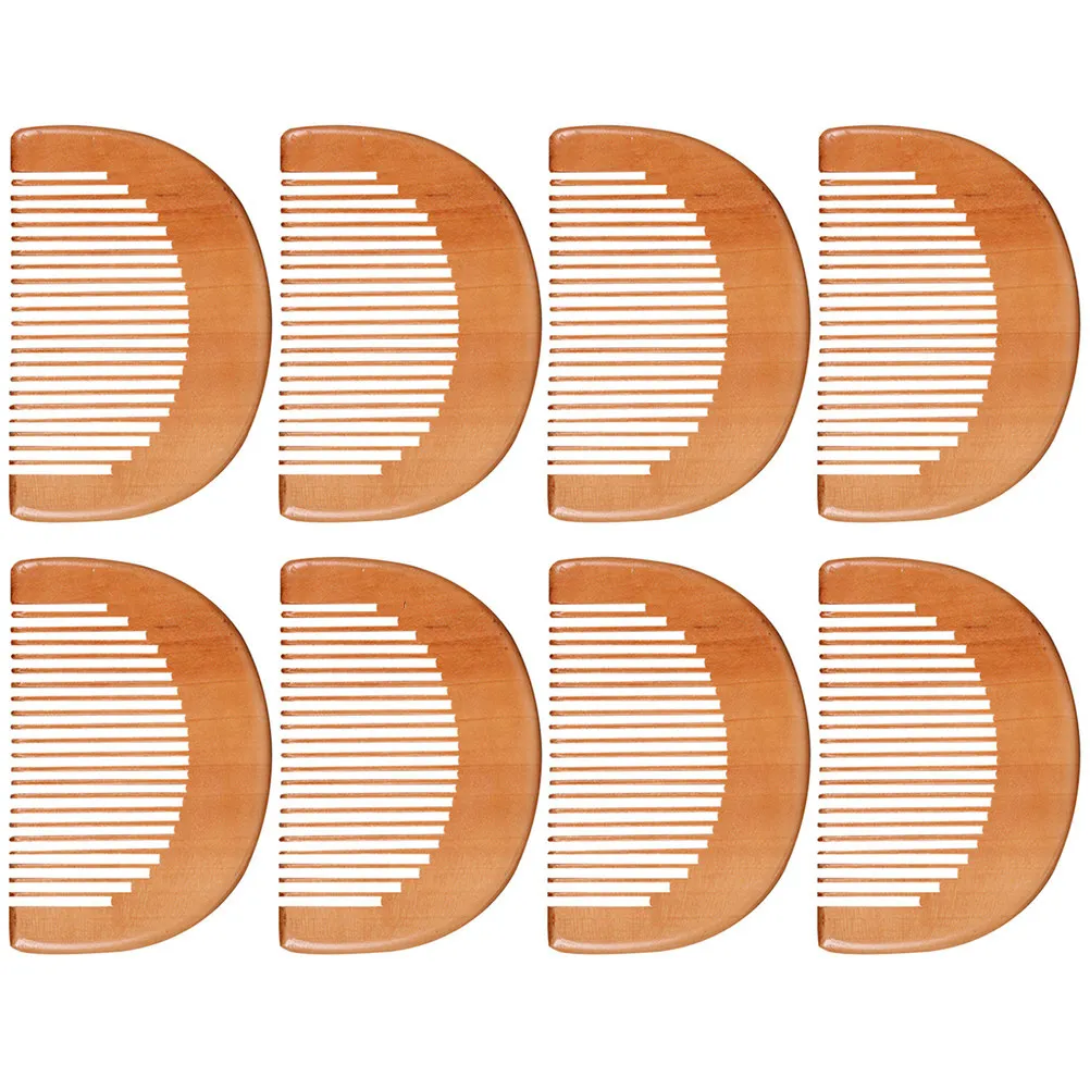 

8Pcs Portable Wooden Combs Anti-Static Hair Styling Scalp Massage Comb Lightweight Hair Care for Women Men Travel Home Use