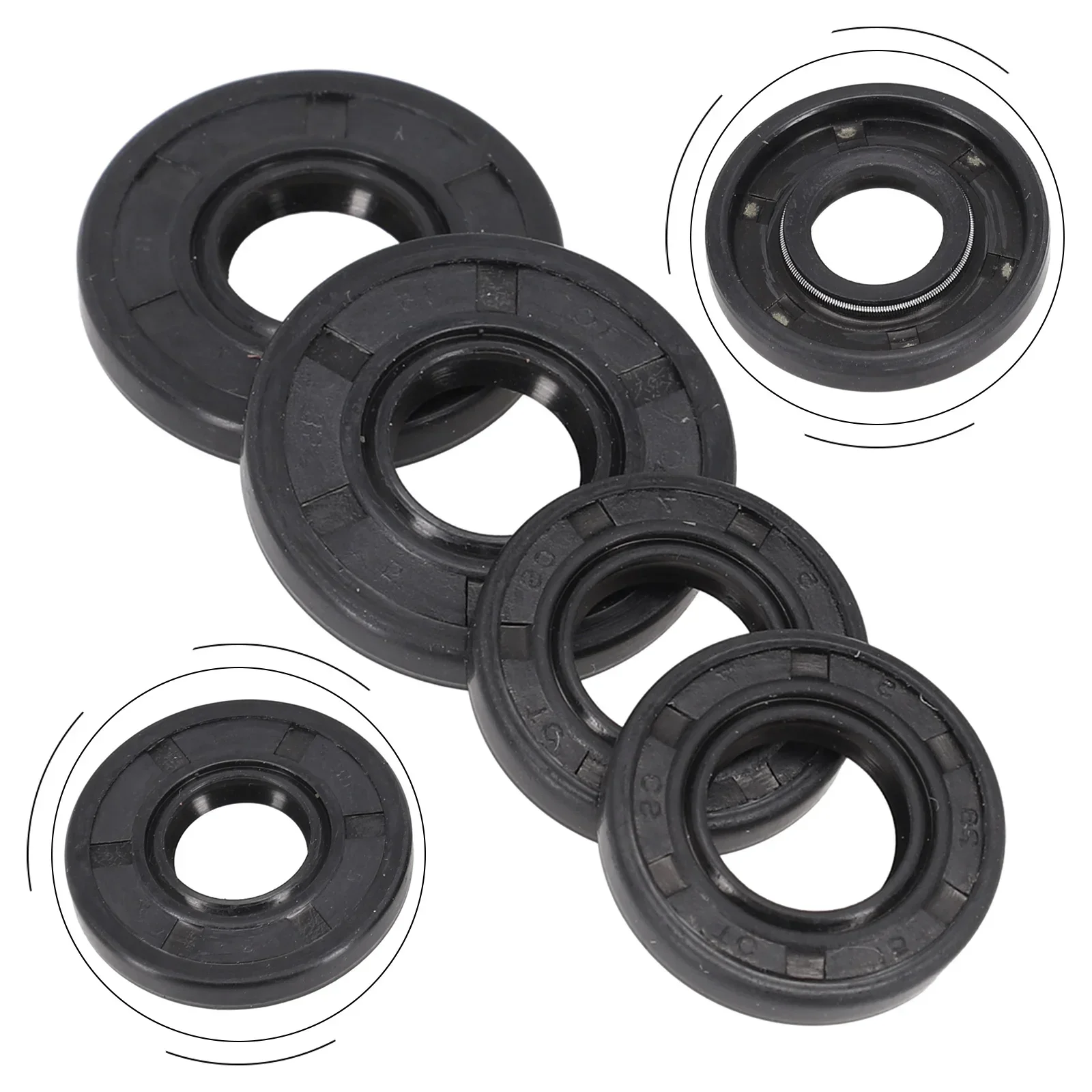 4Pcs Chainsaw Oil Seal Set 15*35*4.5mm 15*28*4.5mm For 45 52 5800 45cc 52cc 58cc Chainsaw Parts Garden DIY Tool Accessories