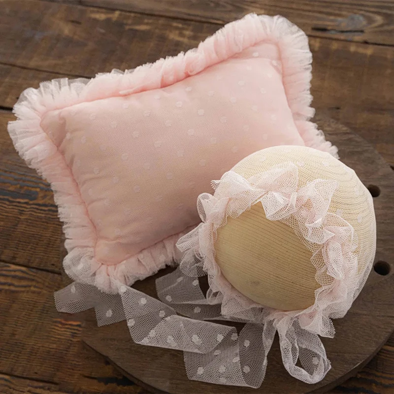 Newborn Photography Props Baby Girl Photo Elastic Wrap Swaddle Blanket Knitted Doll Hat Infant Studio Photoshoot Accessories