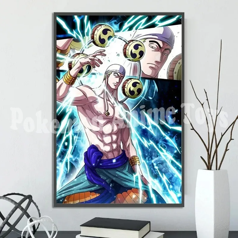 One Piece Luffy Anime Self-adhesive Poster Zoro Wallpapr Figures Home Decoration Law Painting Wall Art Bedroom Cartoons Mihawk