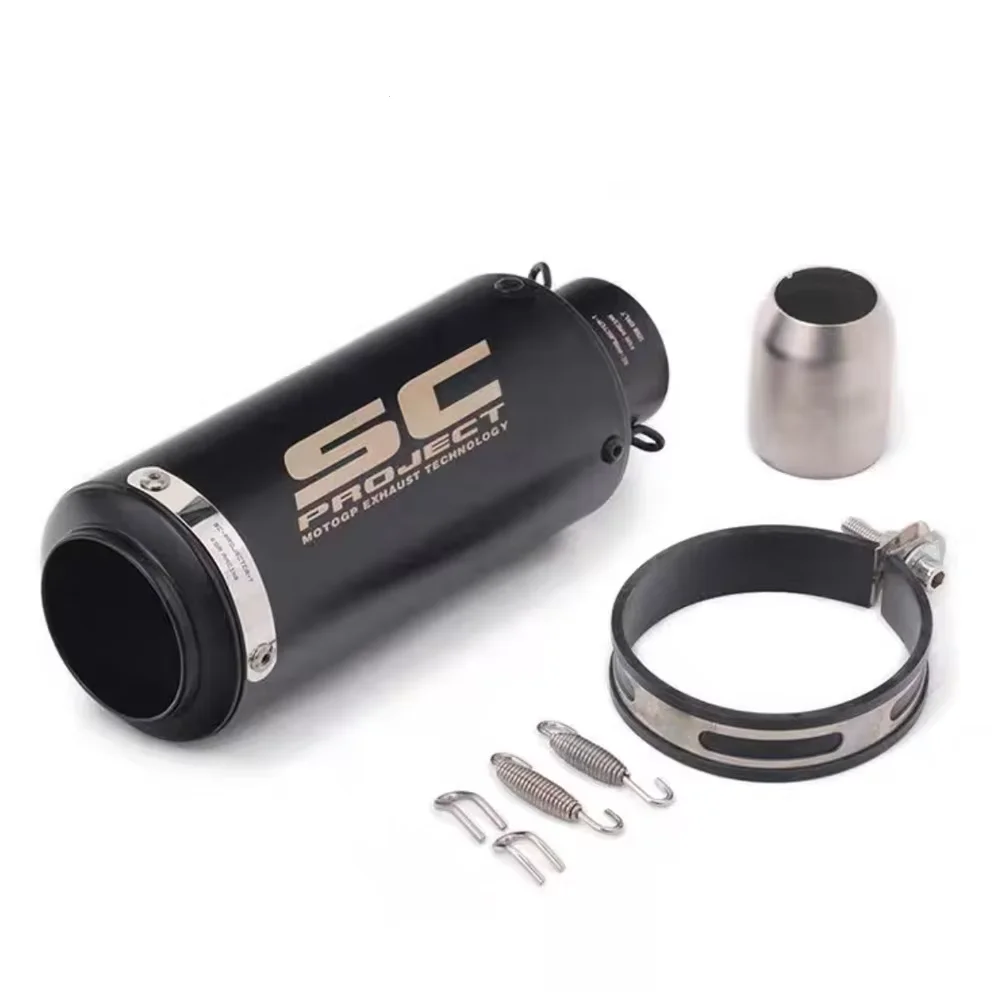 

51mm Universal Motorcycle Exhaust Sc Muffler Steel Belt Db Kille 900 Z1000 Cbr600 S1000Rr Mt07 Mt09