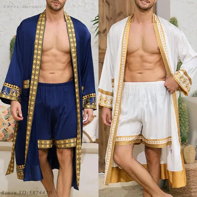 103475-df59d7.jpg Ensemble pyjama long pour homme, peignoir style baroque, short kimono, vêtements de nuit printemps-été, vêtements d'intérieur en satin