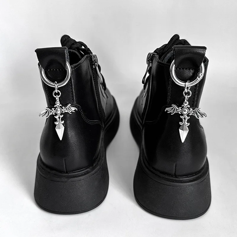 

2pcs Diamond Cross Shoes Buckles Removable Metal Cross Pendant Boots Heel Decoration for Women Party Jewelry Shoes Accessories