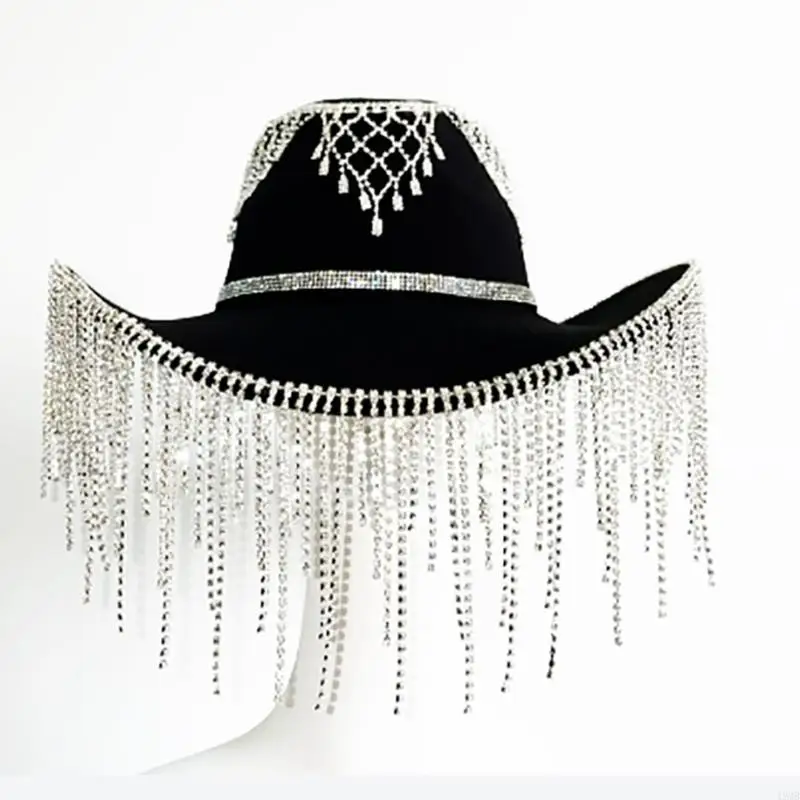 49MB Teens Girls Sunproof Carnivals Party Women Photo Cowgirl Hat Bride Hat