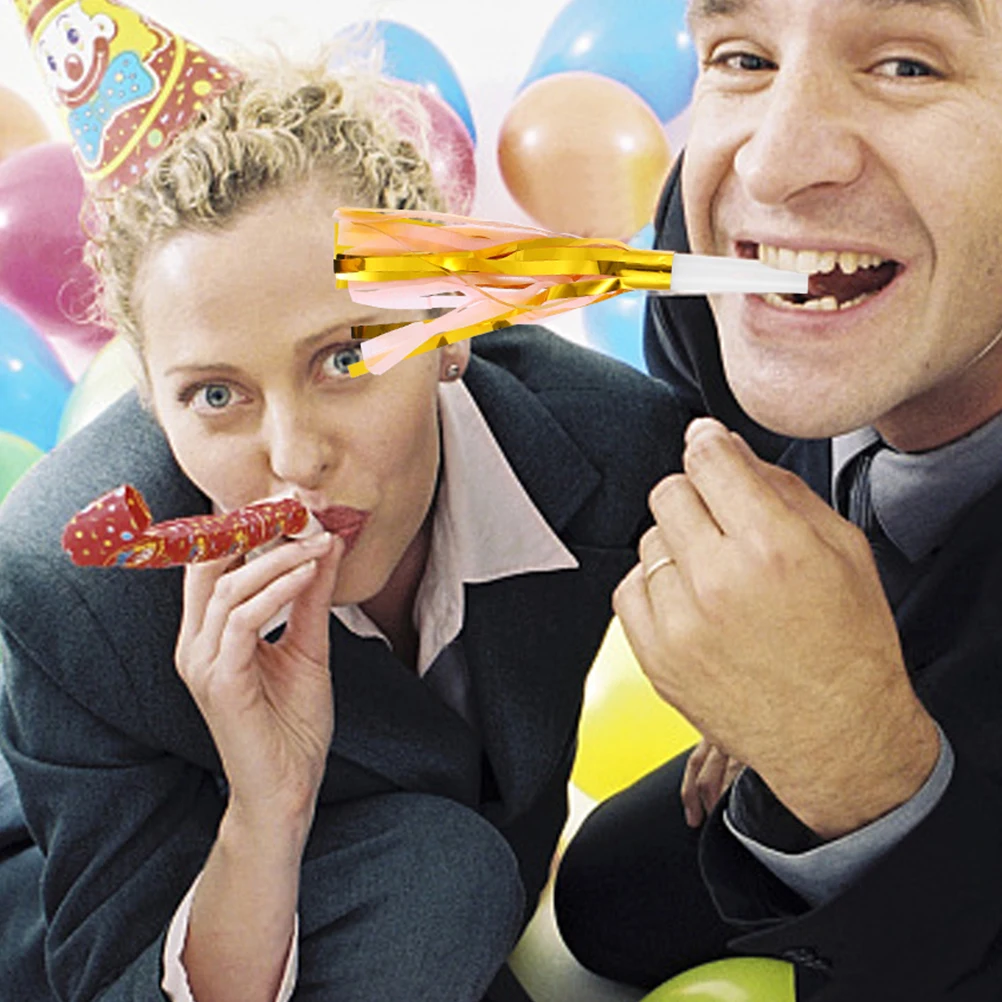 30 pçs torcendo chifre presentes blowouts assobios festa sopradores crianças adultos aniversário natal casamentos brinquedos instrumentos musicais