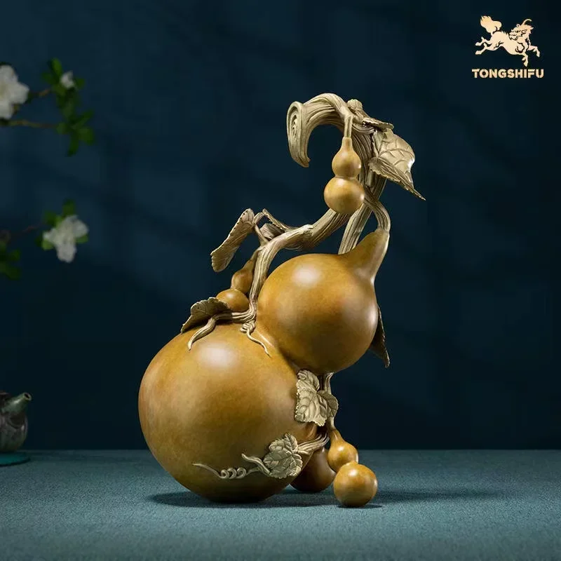 2025 NEW Lucky Decorative ornament mascot good luck auspicious FU LU SHOU HU LU HOME office thriving bring money business COPPER