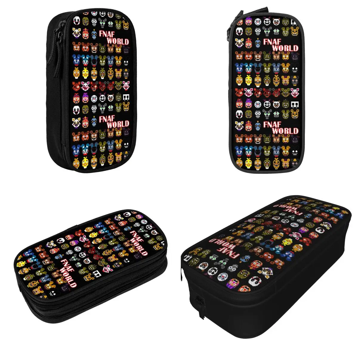 Imagem -02 - Fnaf Filme Lápis Cases com Zíper Criativo Caneta Titular Bolsas para Estudantes Grande Bolsa de Armazenamento para Estudantes