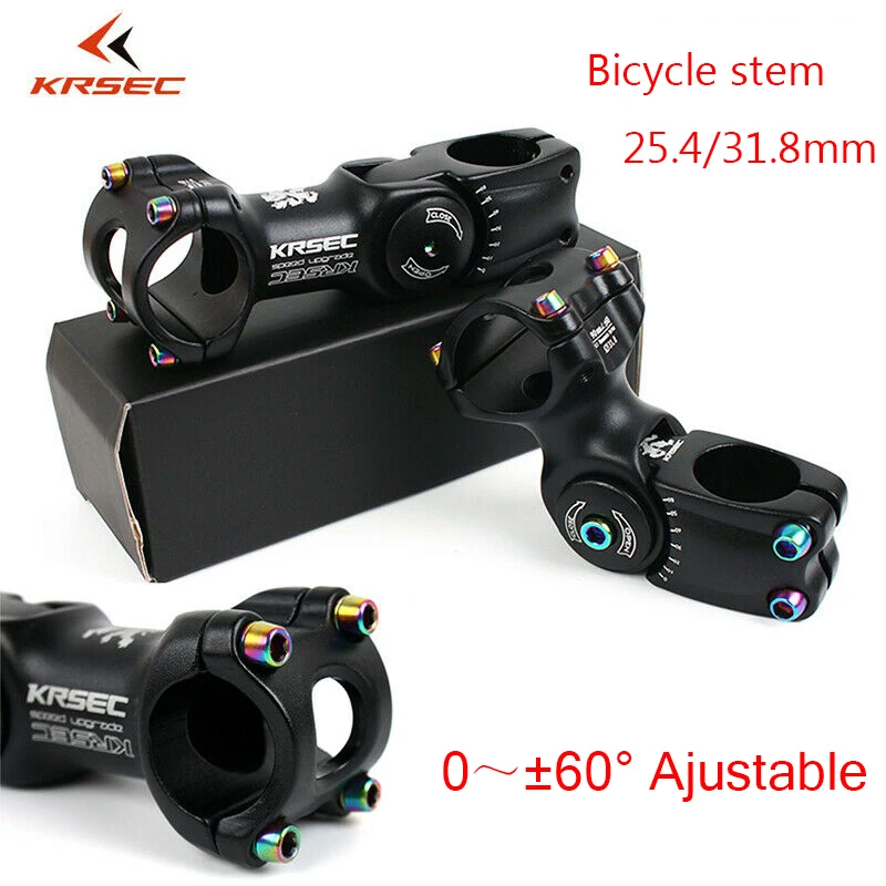 Bicycle Stem MTB Road City Bike Bicycle Adjustable Stem 31.8mm 25.4mm 60 Riser 90 110mm Fiting For XC Bicycle Parts