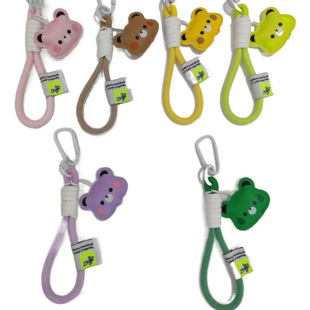 Woven Cartoon Mobile Phone Lanyard Heart Bear Phone Wrist Straps Animals Dacron Cellphone Anti-Lost Lanyard Mobile Phone