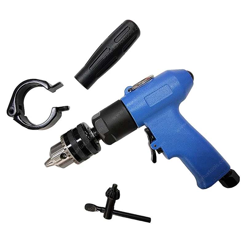 1/2 Inch Reversible Air Drill Heavy Duty 700 RPM Pistol Grip Handle Pneumatic Power Drill