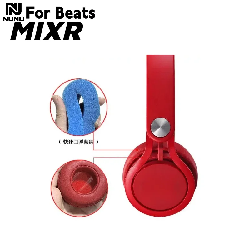 

NUNU Replacement Protein skin Memory Foam Ear Cushion with buckle For Beats MIXR Headset Earmuffs