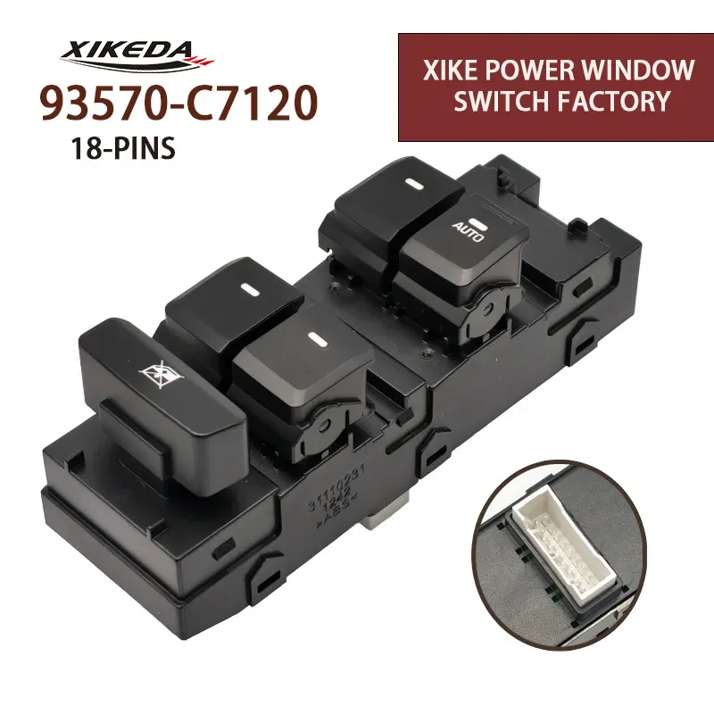 Glass Lifter Window Switch Right Rudder for HYUNDAI I20 ELITE 2014 2015 2016 2017 2018 2019 for 93570 C7120