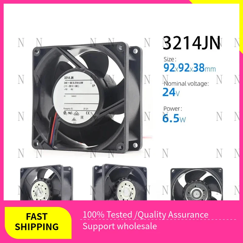 

YJJ FOR Ebmpaps Low-Energy Axial cooling Fan 92*92*38MM 2wire 3214JN 24VDC 6.5W 0.27A