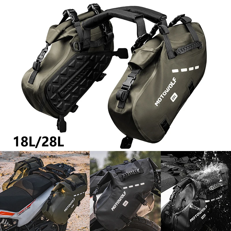 

Motorcycle Bag Outdoor Dry Sack Bag Waterproof 18L 28L Shoulder Bag, Diving, Swimming, Hiking Driving Travel Tail Bag Waterproof