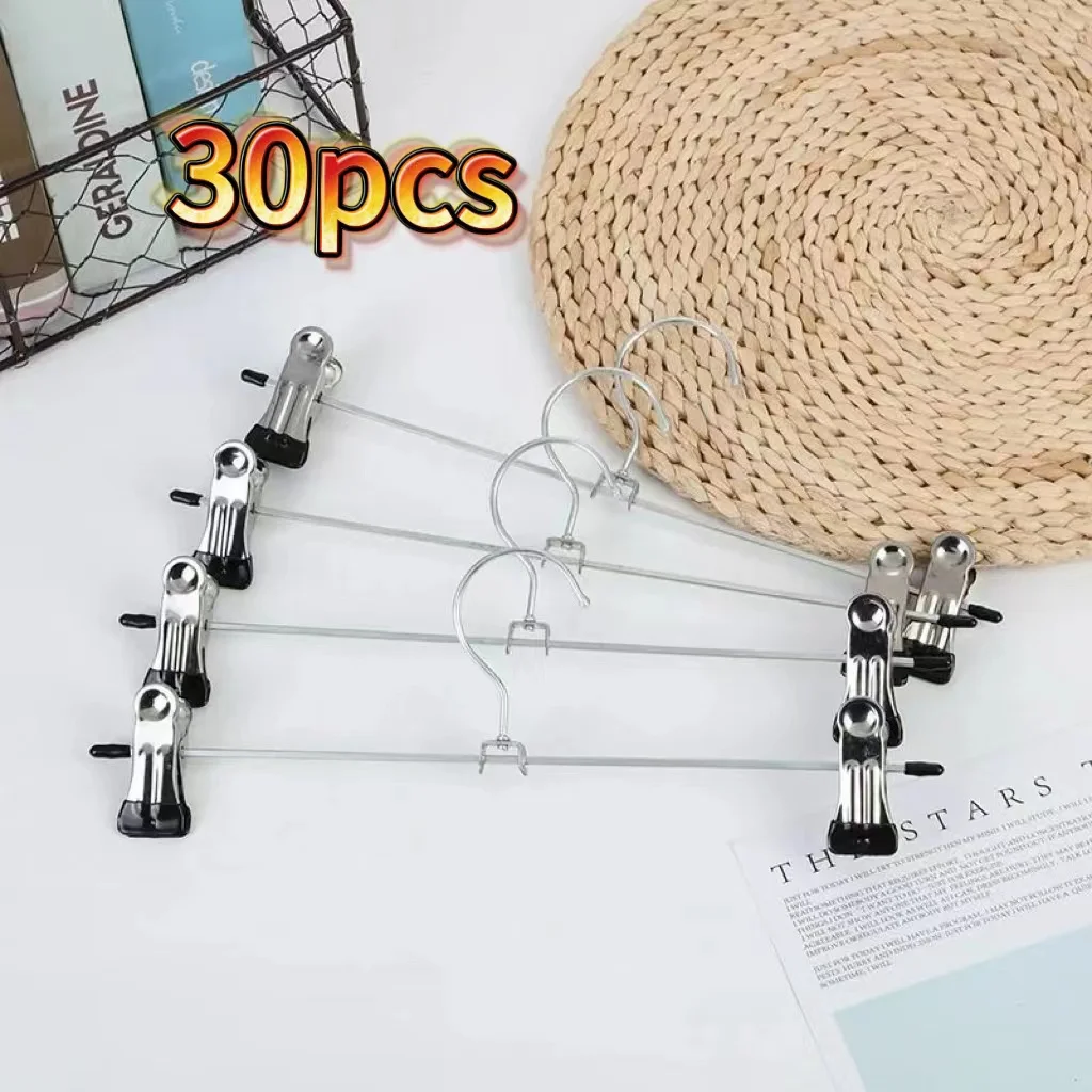 10pcs Multifunctional Trouser Rack Clip Stainless Steel Strong Telescopic Traceless Clothes Hanger