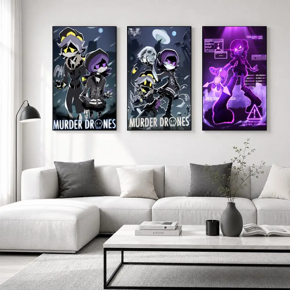 Animated Series Murder Drones Poster posters for bedrooms and living rooms—high-definition cartoon movie-themed wall art.