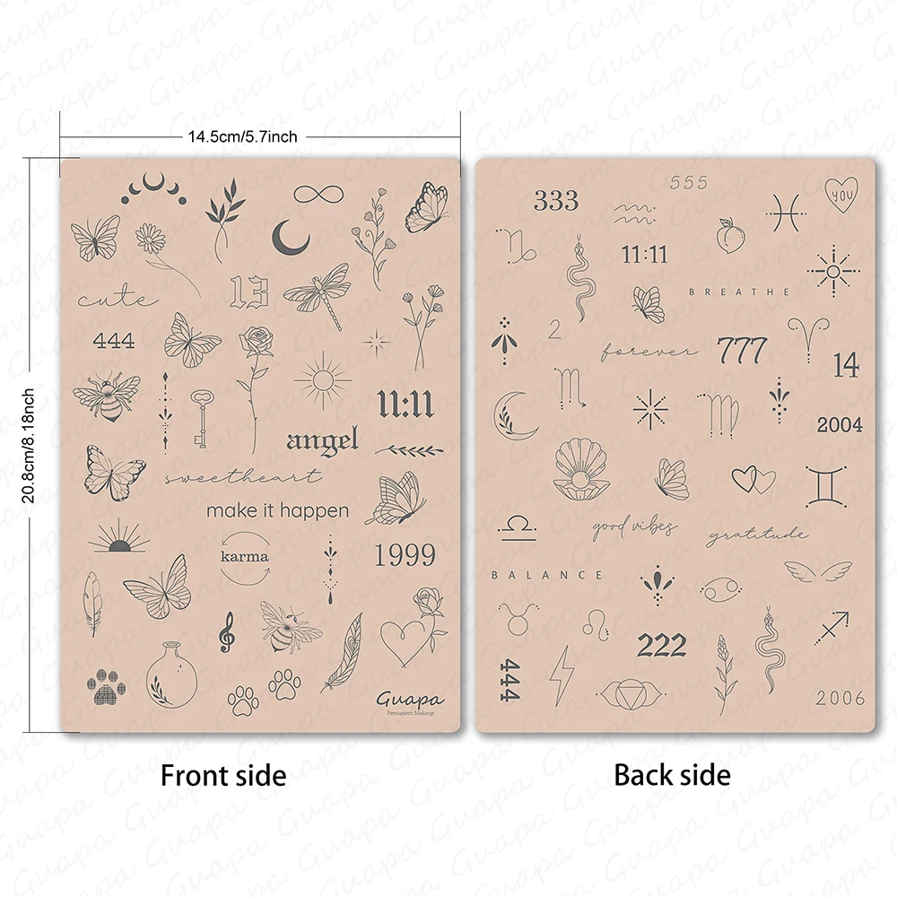 1PC Deluxe Synthetic Skin Fine Line Tattoo Practice Sheet Ideal for Mini and Tiny Precision Tattoo Training