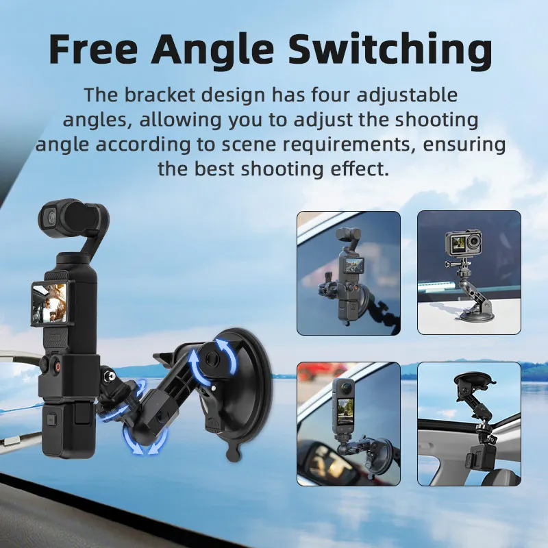 Автомобильная присоска, универсальный держатель для телефона, адаптер 1/4 для Go Pro Hero 13 12 11 10 9 8 7 6 DJI Osmo Action 5 Pro, камера для смартфона