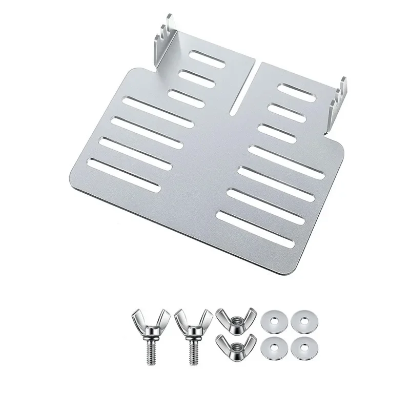 

Adjustable wood stove fan bracket for fixing stove fan