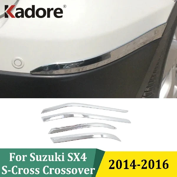 

Для Suzuki S-Cross кроссовер 2014 2015 2016: хромированные накладки на передний и задний бампер, внешние аксессуары