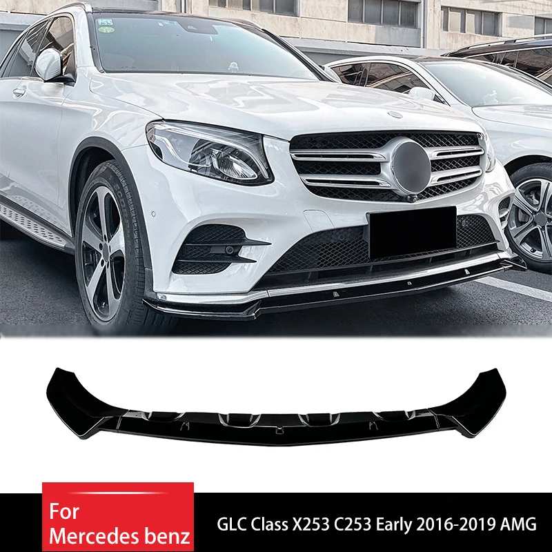 Front Bumper Chin Lip Kit Spoiler Splitter Bumper for Mercedes benz GLC Class X253 C253 Early 2016-2019 AMG Bumper Protection