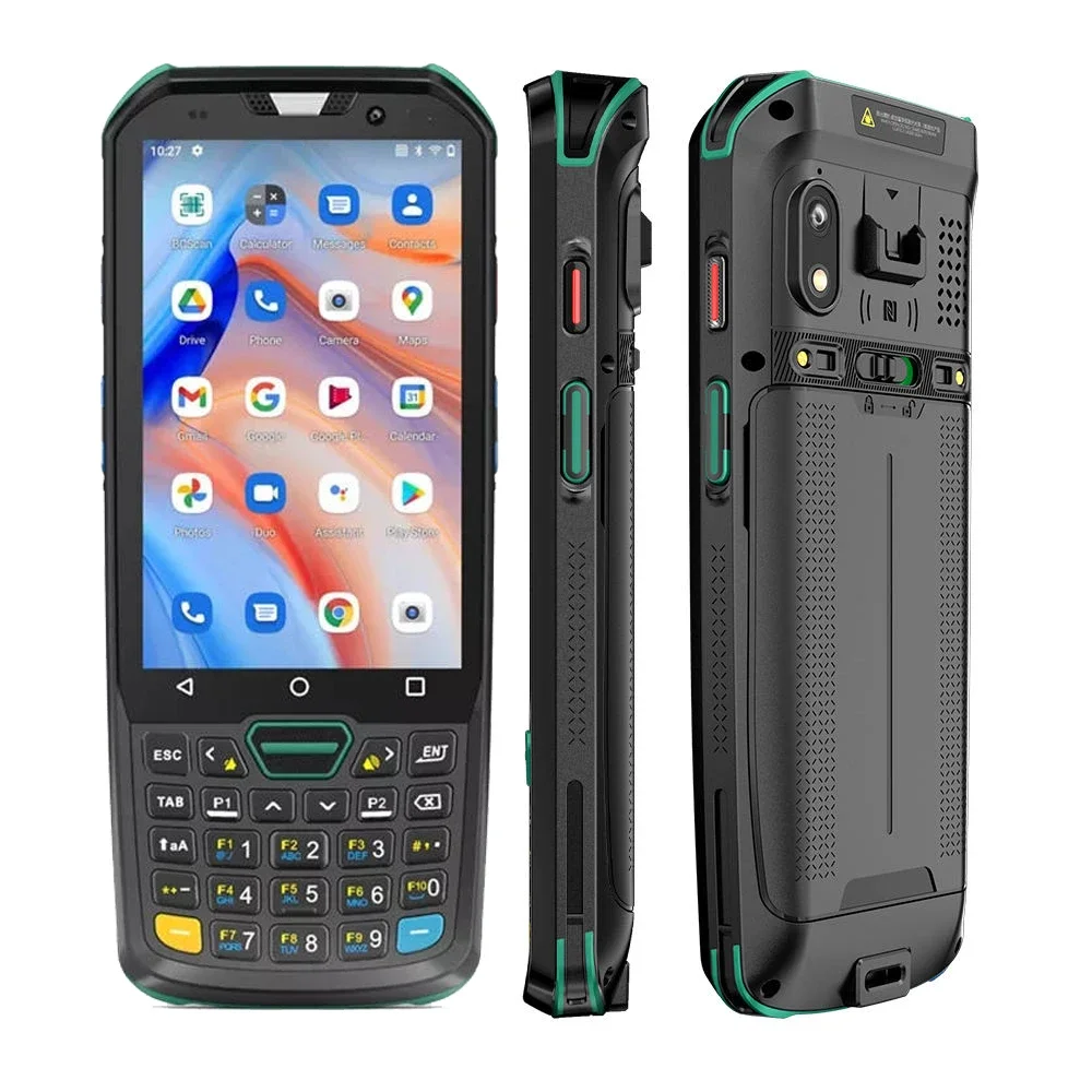 Cheapest Factory Android 11 Octa-core 4 inch Industrial Handheld  Fingerprint Barcode scanner with NFC RFID Rugged PDA