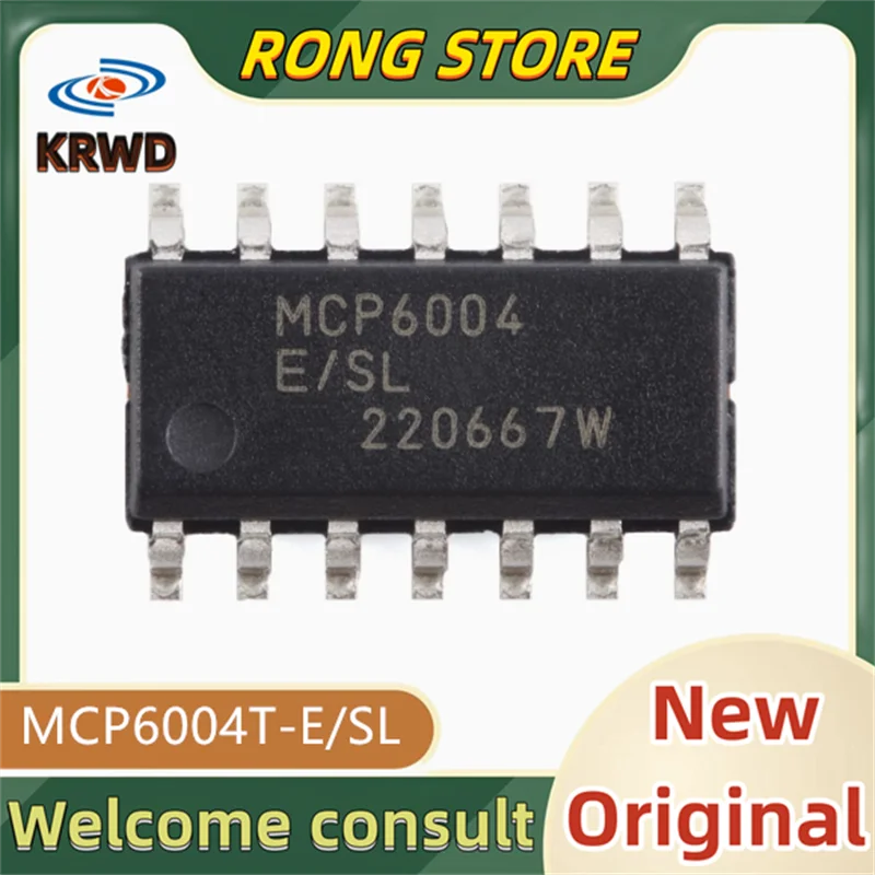 10PCS MCP6004T-E/SL New and original MCP6004T-E/S MCP6004T-E MCP6004T SOP14