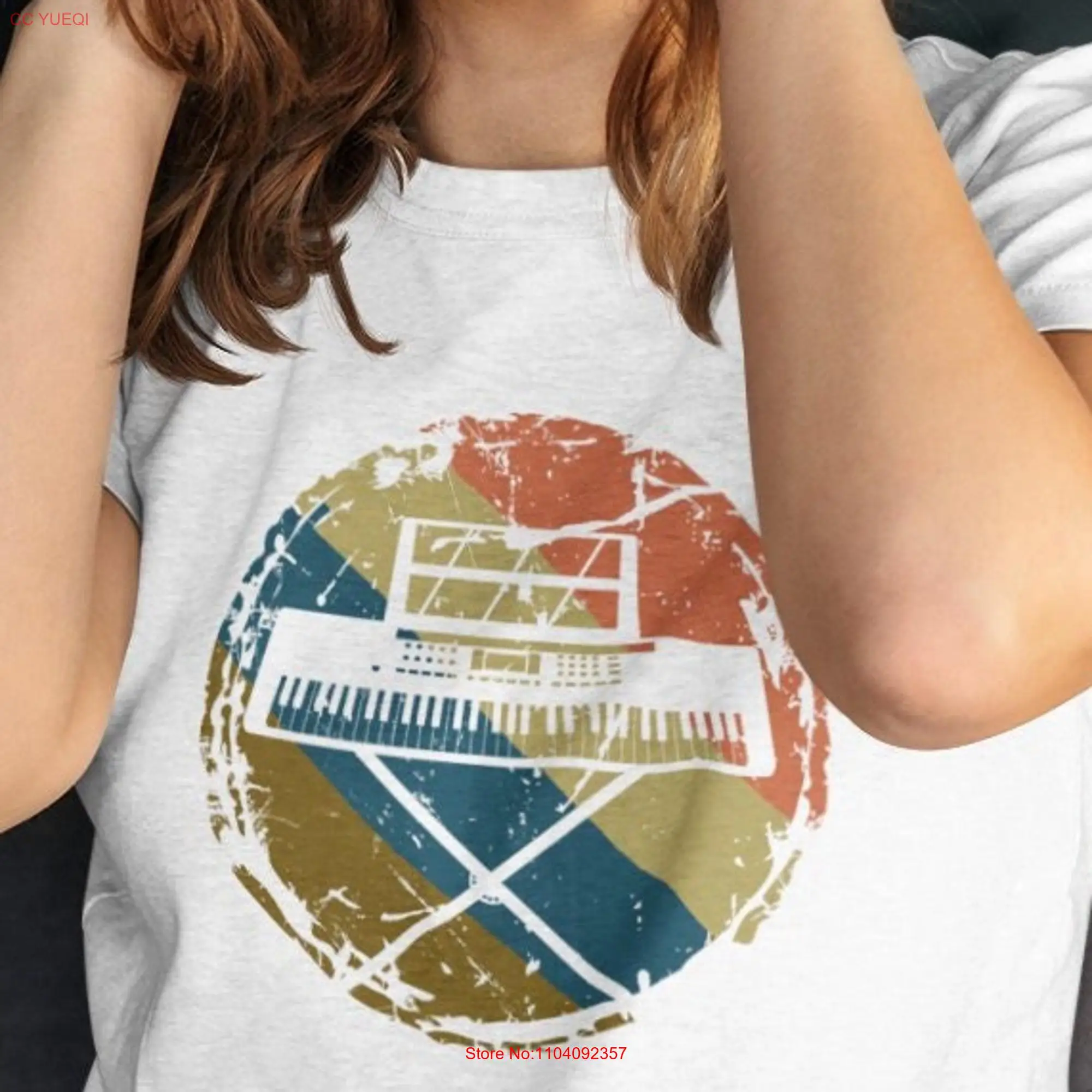 Piano Player s Pianist T Shirt Keyboard Vintage Keyboardist long or short sleeves