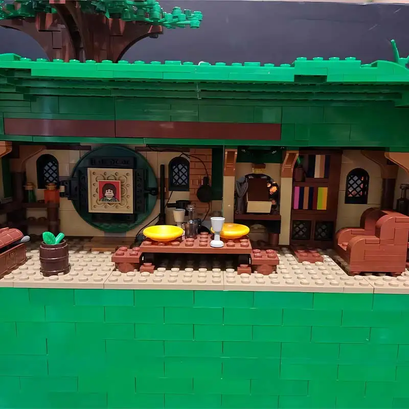 MOC-161480 Famous Movie Architecture House MOC Building Blocks Rural Street View Technology Model kid's Bricks Toys regali di natale