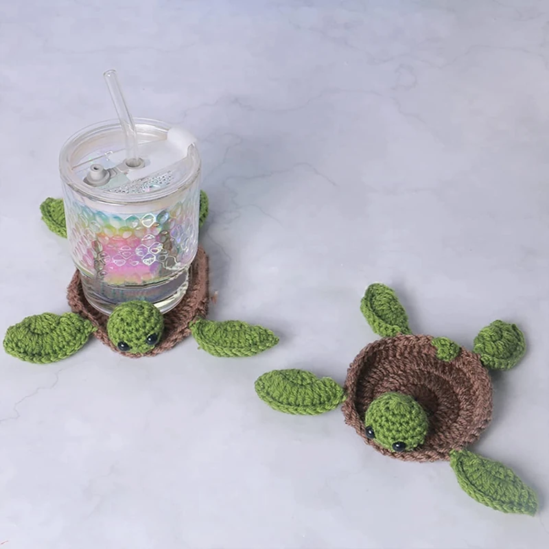 Turtle Coaster Turtle Coaster Knitting Housewarming Gift, Home Decor, Gift For Daughter, Mom